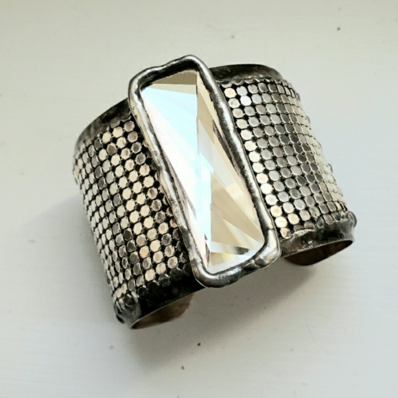 Mikal Winn Jewelry - Mikal Winn Handmade Sterling & Crystal Cuff Bracelet